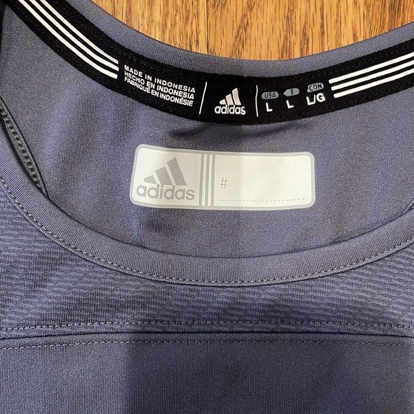 Adidas grey workout top, size L, in good shape - Picture 4 of 5